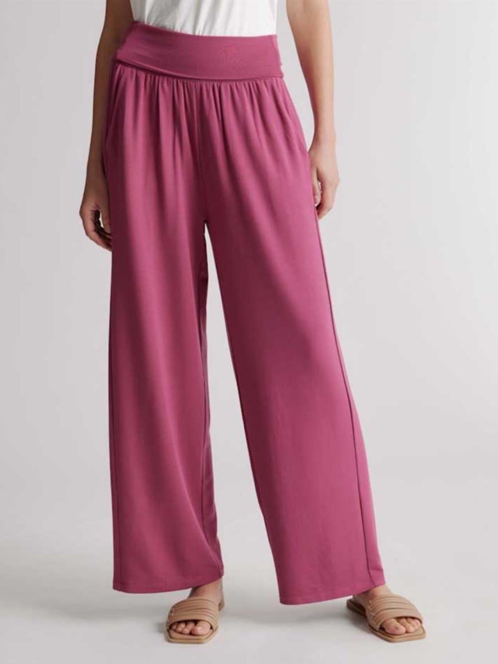 Quince Pants Womens French Terry Modal Wide Leg Luxury Lounge size L